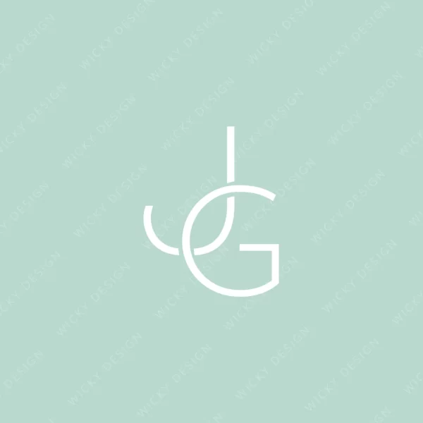 JG Monogram initials logo design