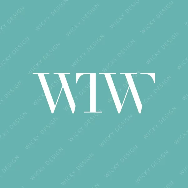 WTW initials monogram logo design