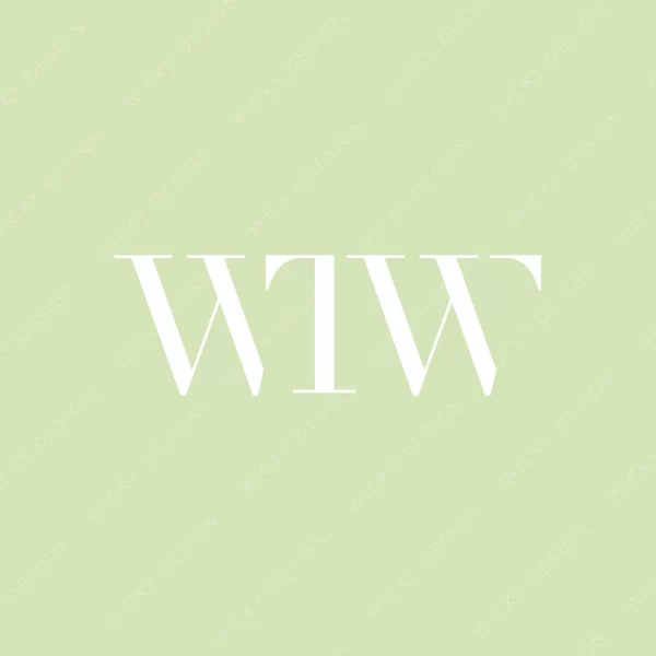 WTW initials monogram logo design