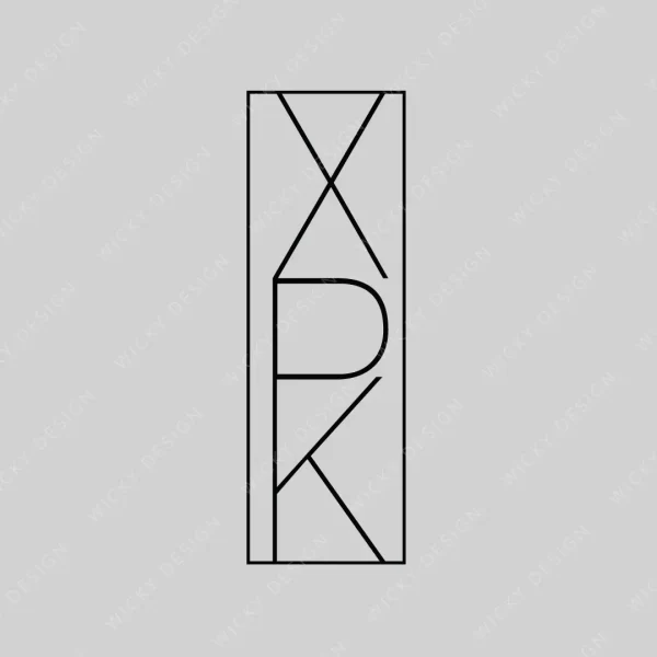 XPK initials monogram logo design