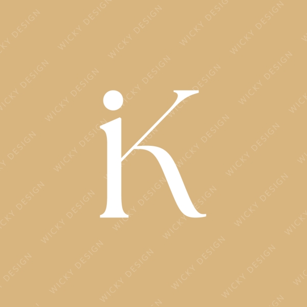 IK Monogram wedding logo