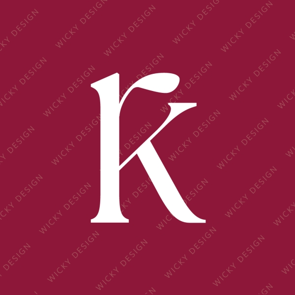 RK monogram logo design