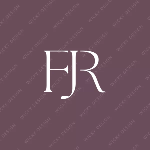 FJR monogram logo design